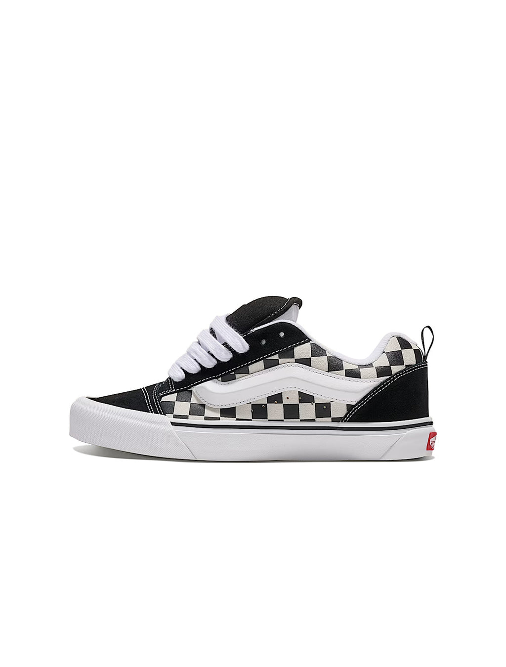 Checkerboard Black - Vans Big Kids Knu Skool - product image from the listing.