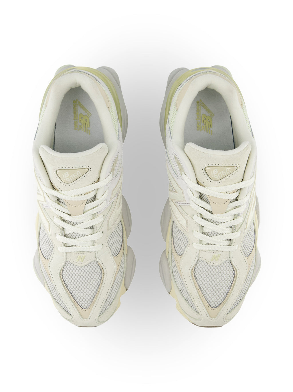 Men's New Balance 9060 Lifestyle Shoes - White/Yellow - product image from the listing.