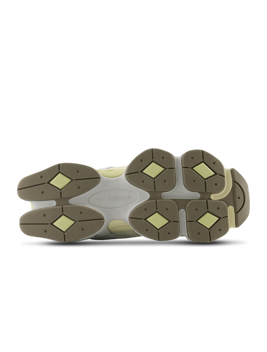 Men's New Balance 9060 Lifestyle Shoes - White/Yellow - product image from the listing.