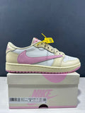 Jordan Travis Scott Air Jordan 1 Low OG Shy Sneakers in Pink - product image from the listing.