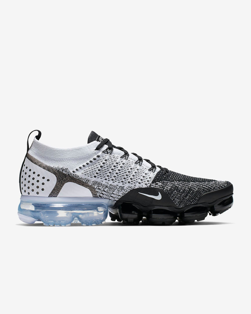 Nike Air VaporMax Flyknit 2 Sneakers in Black White 942842-016 - product image from the listing.