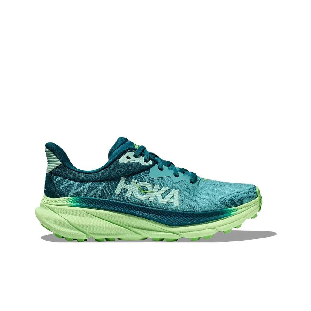 HOKA Challenger 7 Trail Running Shoes in Blue Green - product image from the listing.