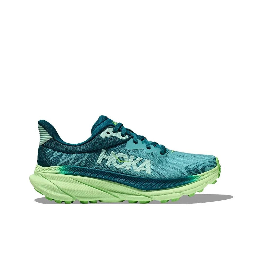 HOKA Challenger 7 Trail Running Shoes in Blue Green - product image from the listing.