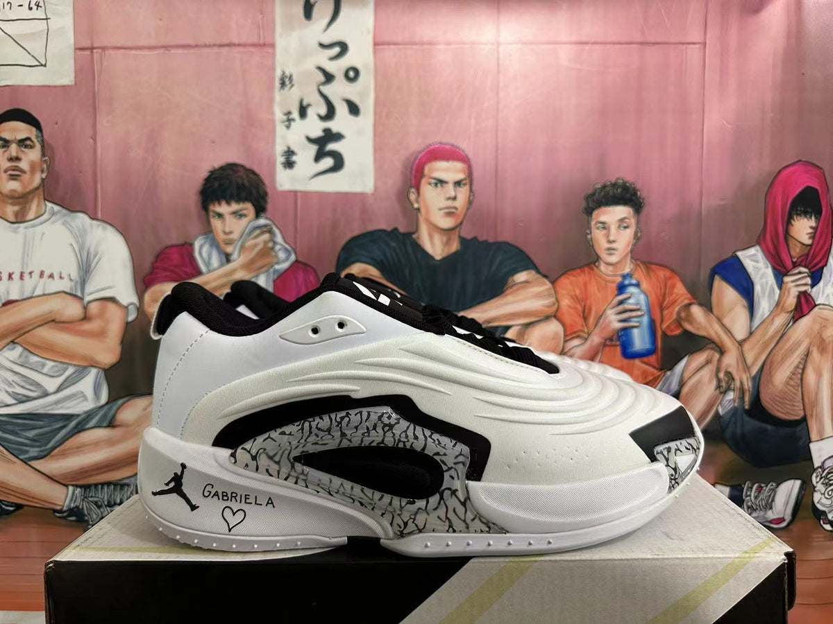 Jordan Luka 1 White Cement Basketball Footwear - product image from the listing.