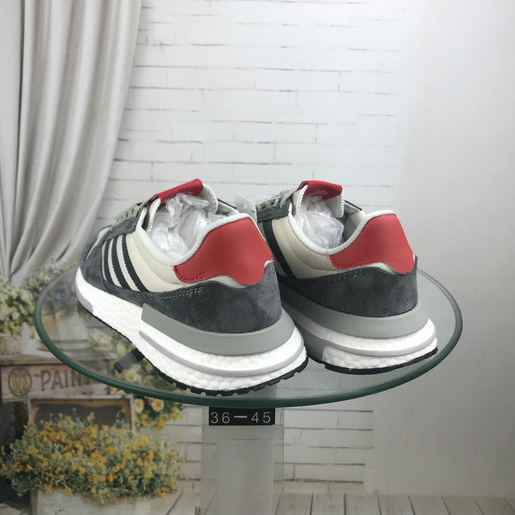 adidas ZX 500 RM Retro Running Sneakers, in Grey and White - product image from the listing.