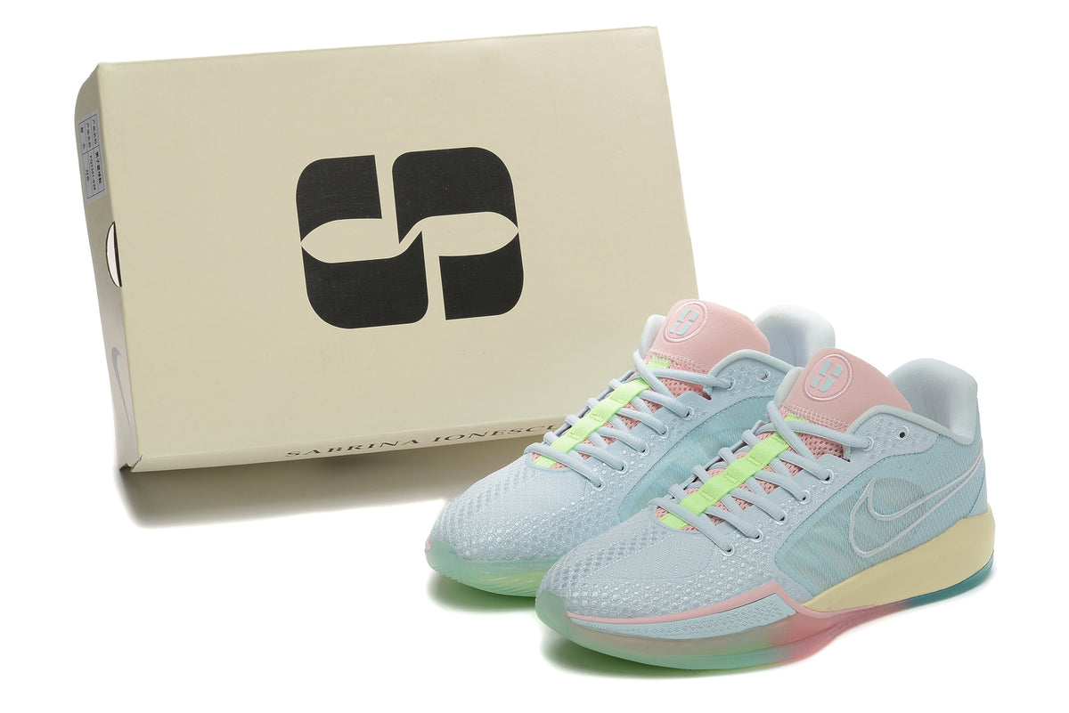 Nike Sabrina 2 Basketball Shoes in Blue Pink Green - product image from the listing.
