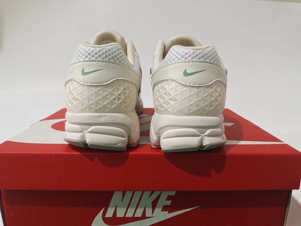 White and Taupe Nike Air Zoom Vomero 5 Sneakers - product image from the listing.