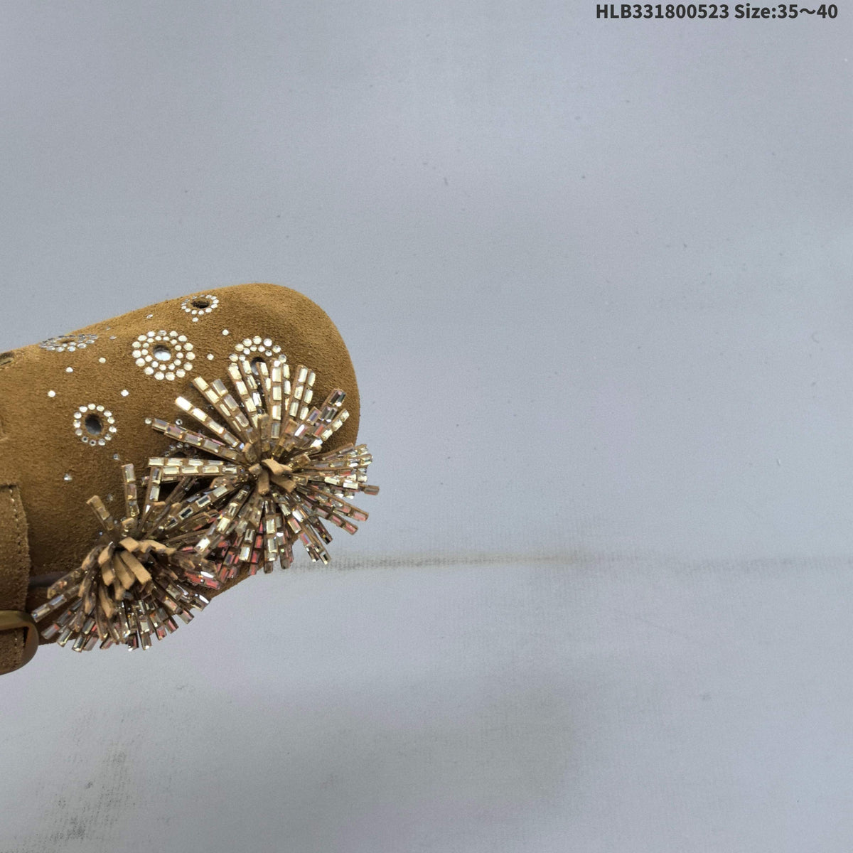 GG-CC Brown Mule Clogs with Firework Embellishment - product image from the listing.