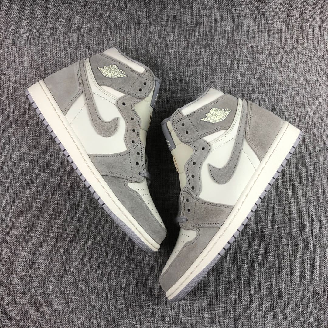 Jordan 1 High OG Premium Sneakers in Gray AH7389-101 - product image from the listing.