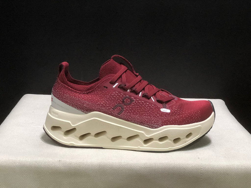 On Cloudsurfer Max Sneakers in Burgundy - product image from the listing.