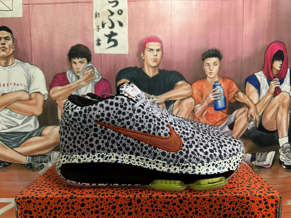Nike Air Zoom Basketball Footwear in Black and White Spot Print - product image from the listing.