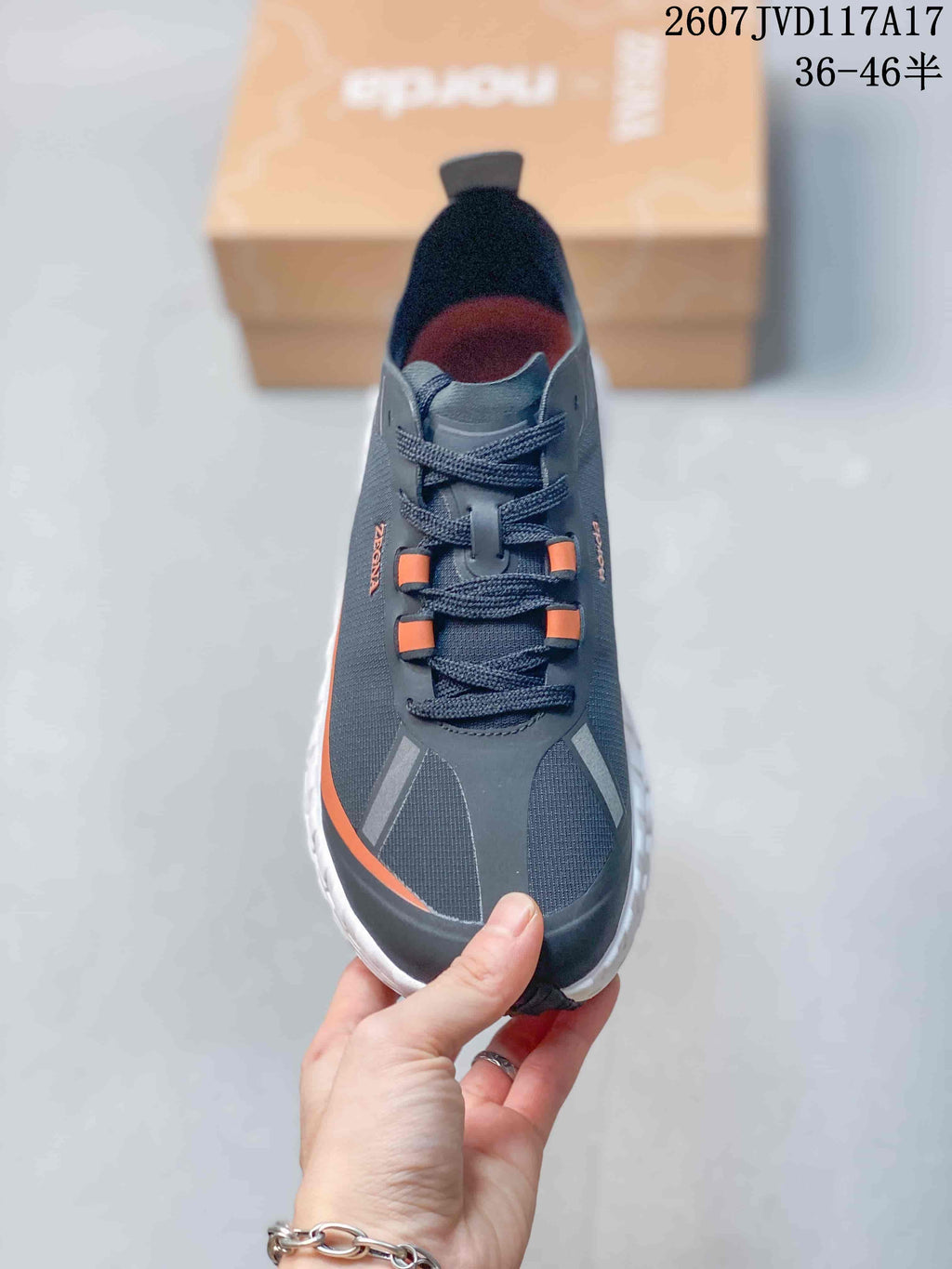 NORDA 001 G+ Trail Sneakers in Black Orange 2607JVD117A17 - product image from the listing.