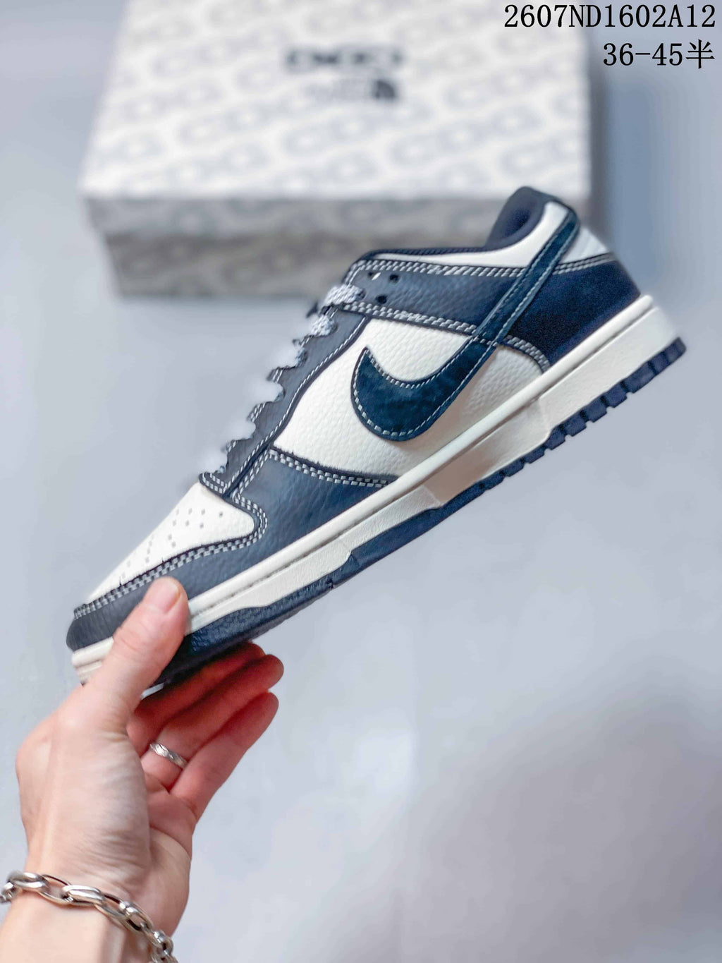 Nike SB Dunk Low North Face Color-Block Trainers - product image from the listing.