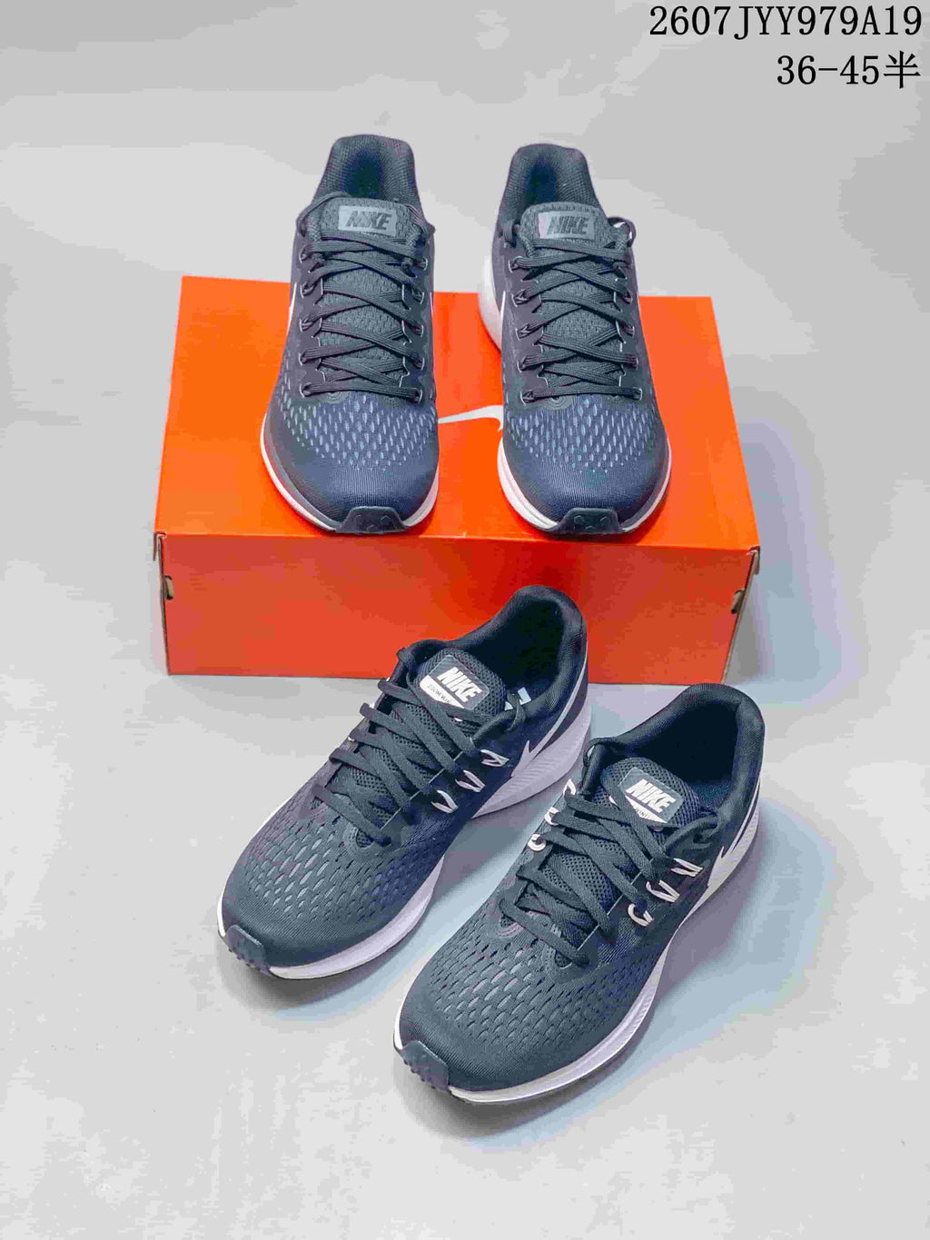 Nike Air Zoom Winflo 5 Running Shoes in Dark Gray White - product image from the listing.