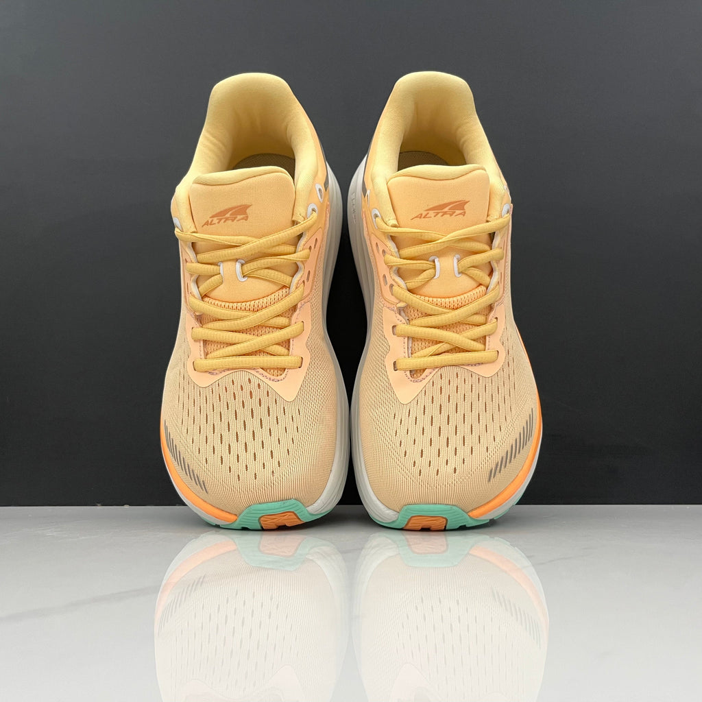 Yellow and Orange ALTRA Via Olympus Running Shoes - product image from the listing.