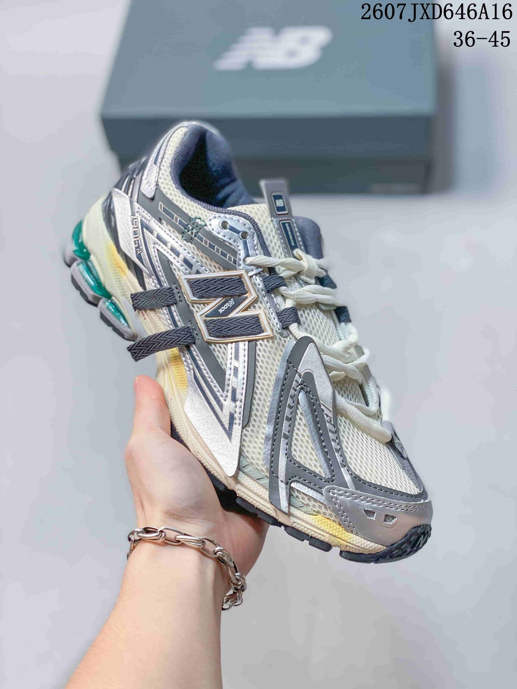New Balance 1906A Gray Mesh Lifestyle Trainers - product image from the listing.