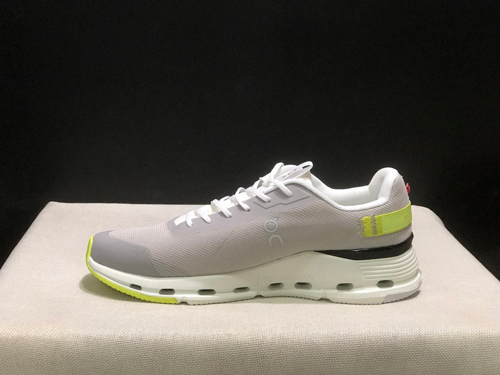 On Cloudnova Form 2 Sneakers, Grey and Fluorescent in Green - product image from the listing.