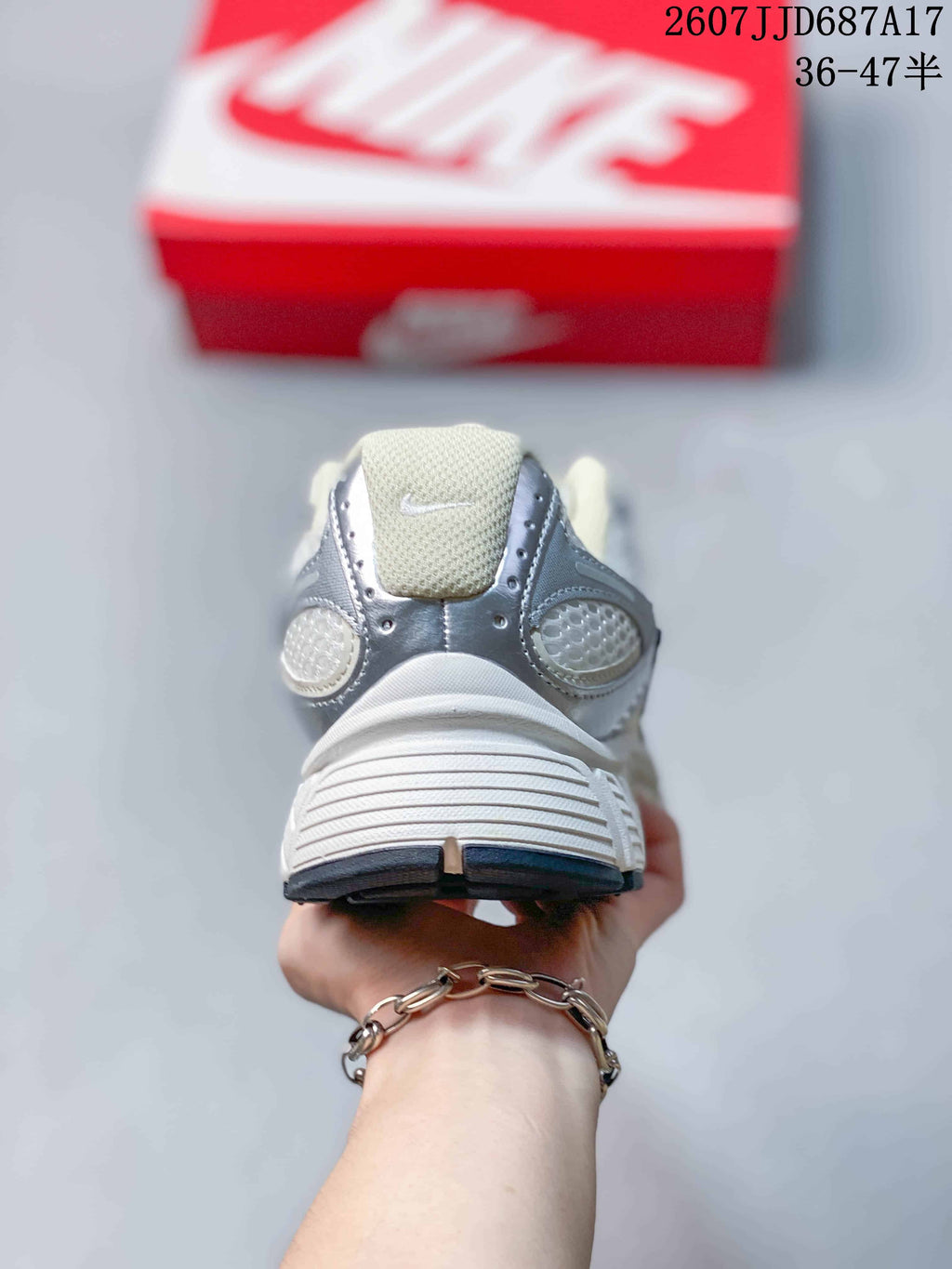Nike V5 RNR Sneakers in White Silver TD687A17 - product image from the listing.