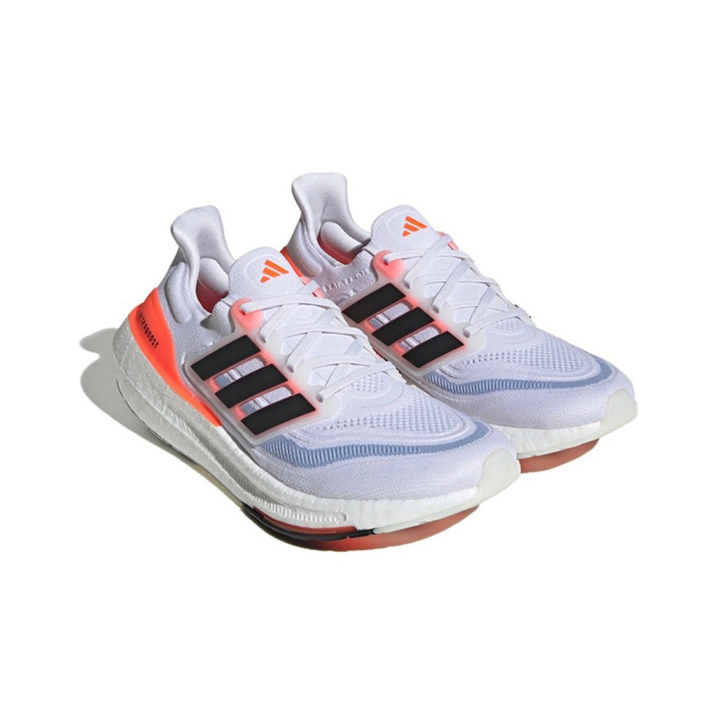 Adidas Ultraboost 23 Running Shoes in White Black Orange HQ6351 - product image from the listing.