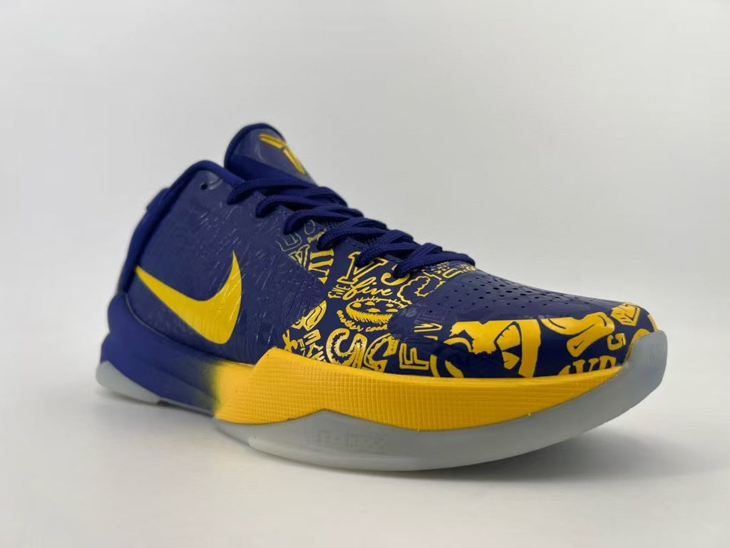Nike Kobe 5 Protro Basketball Shoes in Blue Gold CD4991-400 - product image from the listing.