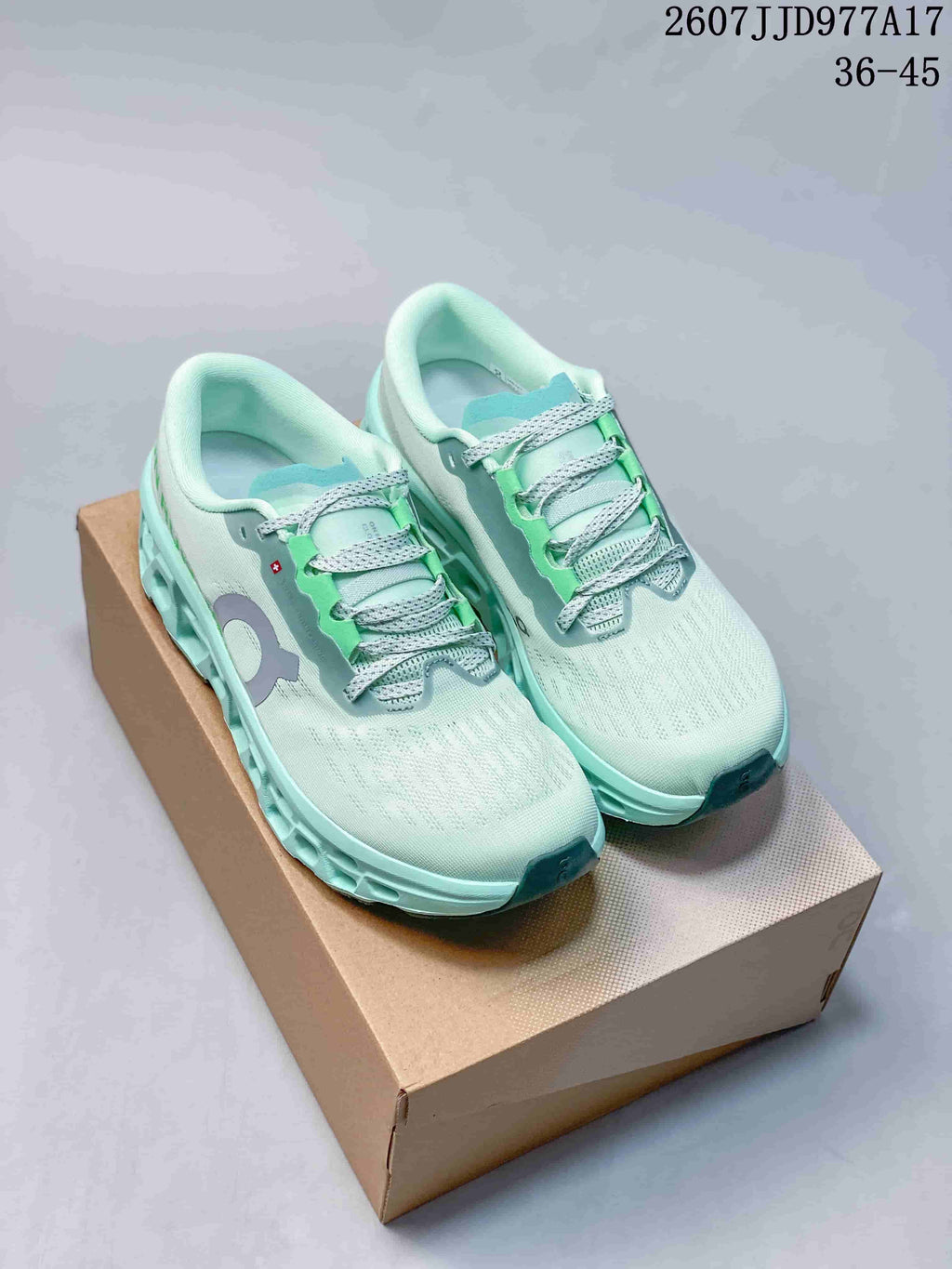 On Cloudmonster Void Running Sneakers in Mint Green 2607JJD977A17 - product image from the listing.