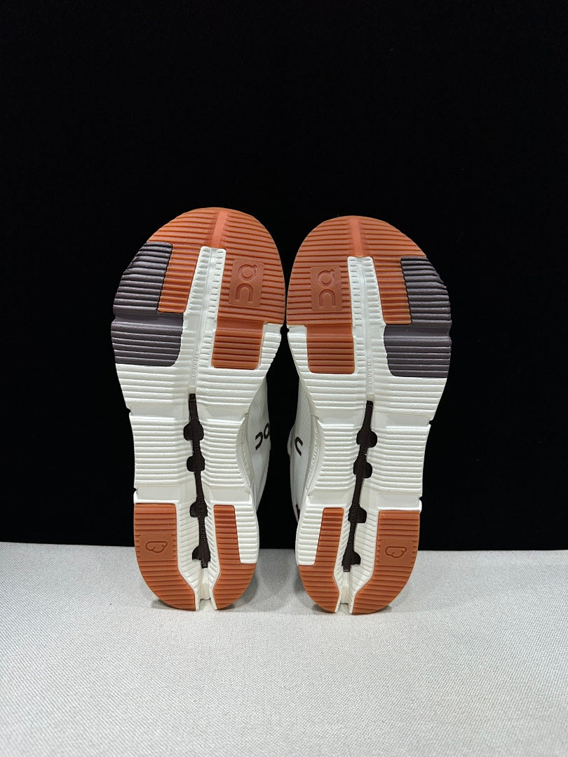 On Cloudnova 2 Sneakers, in White and Burgundy - product image from the listing.