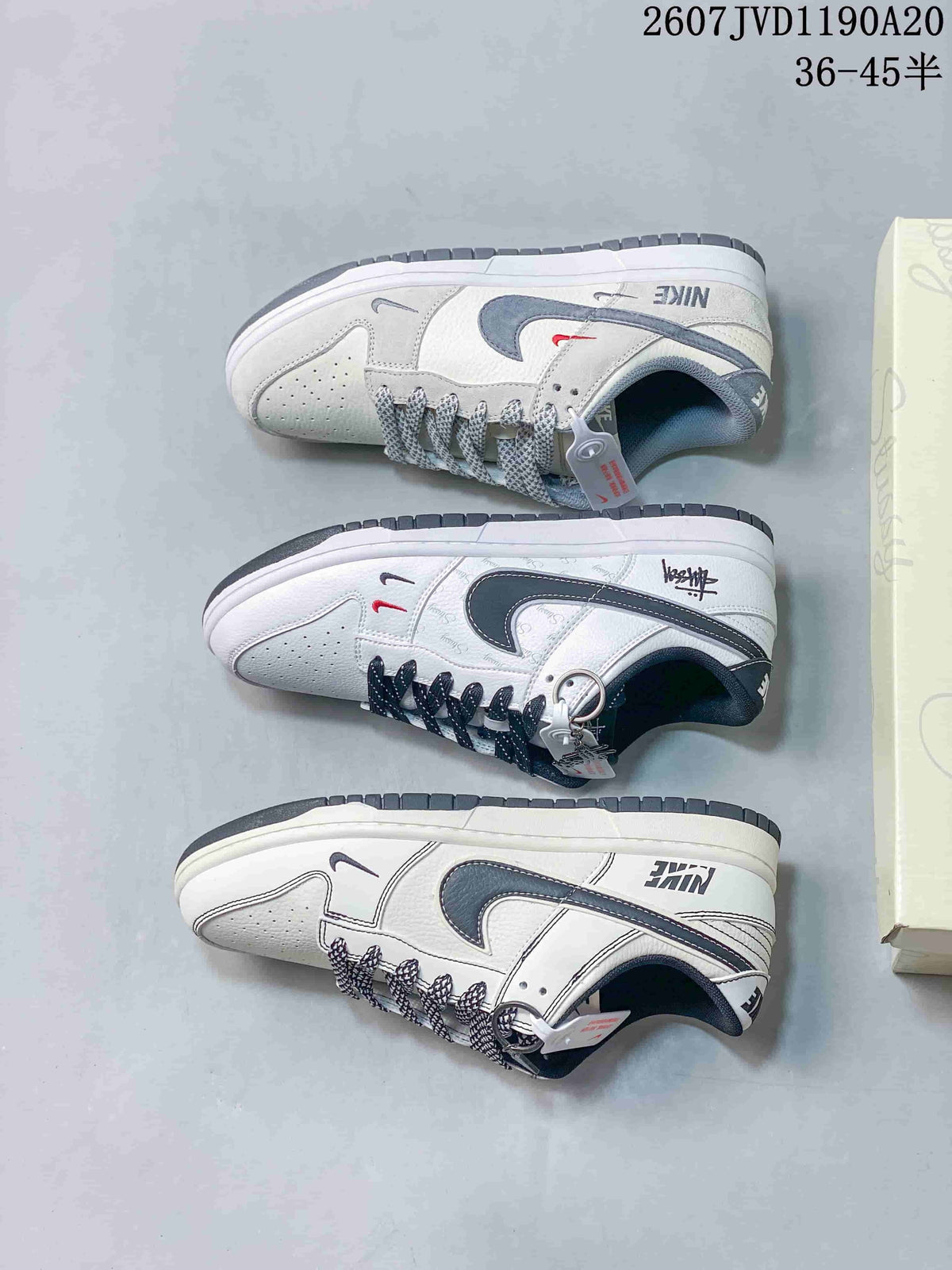 Nike SB Dunk Low Stüssy Sneakers in Off-White Black - product image from the listing.