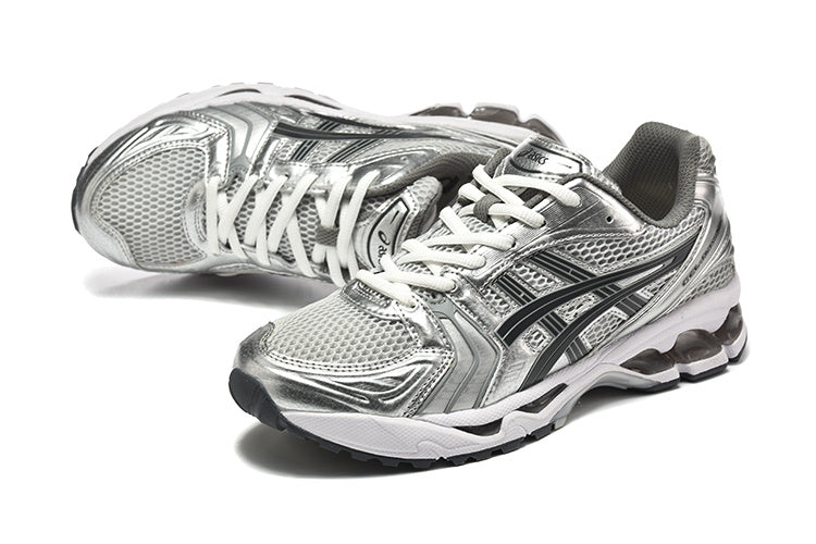ASICS GEL-Kayano 14 Running Sneakers in Silver - product image from the listing.