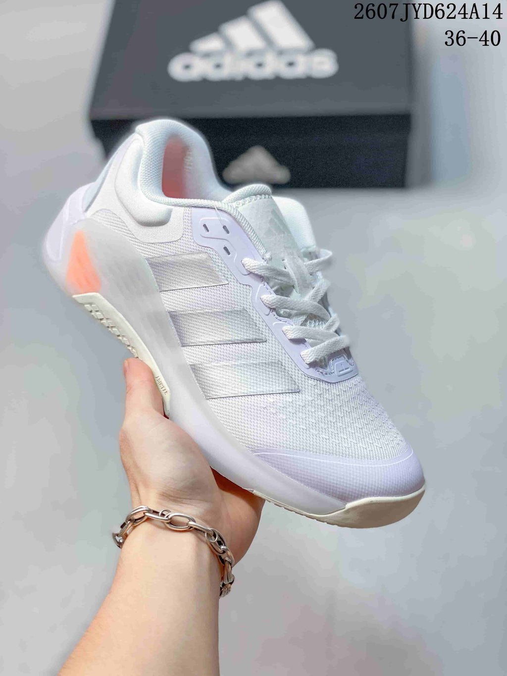adidas Dropset 4 White Mesh Training Footwear - product image from the listing.