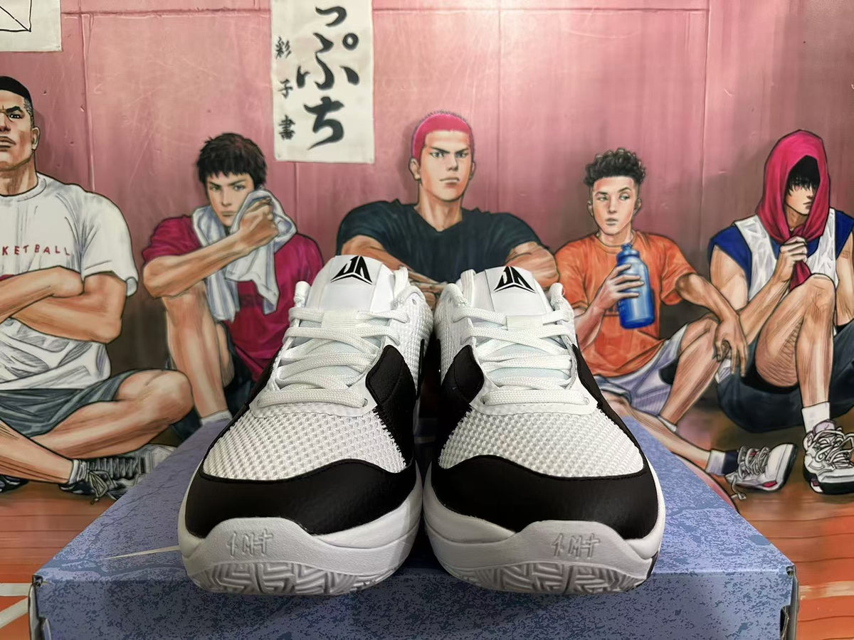 Nike GT Cut Academy Basketball Shoes in White Black - product image from the listing.