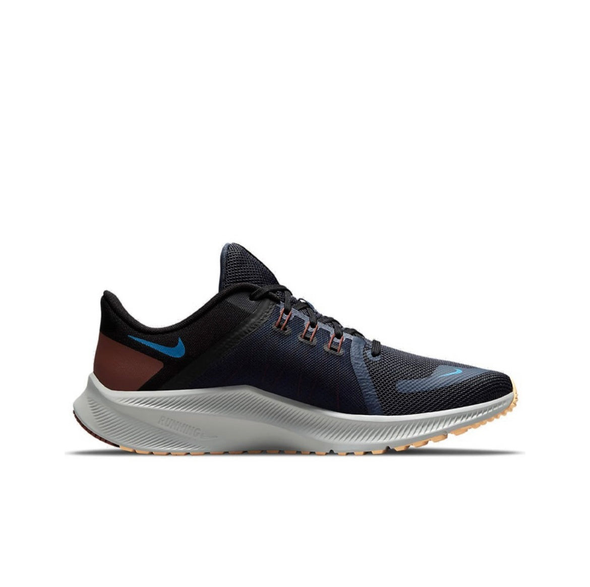 Nike Quest 4 Running Shoes in Black Blue DA1105-400 - product image from the listing.