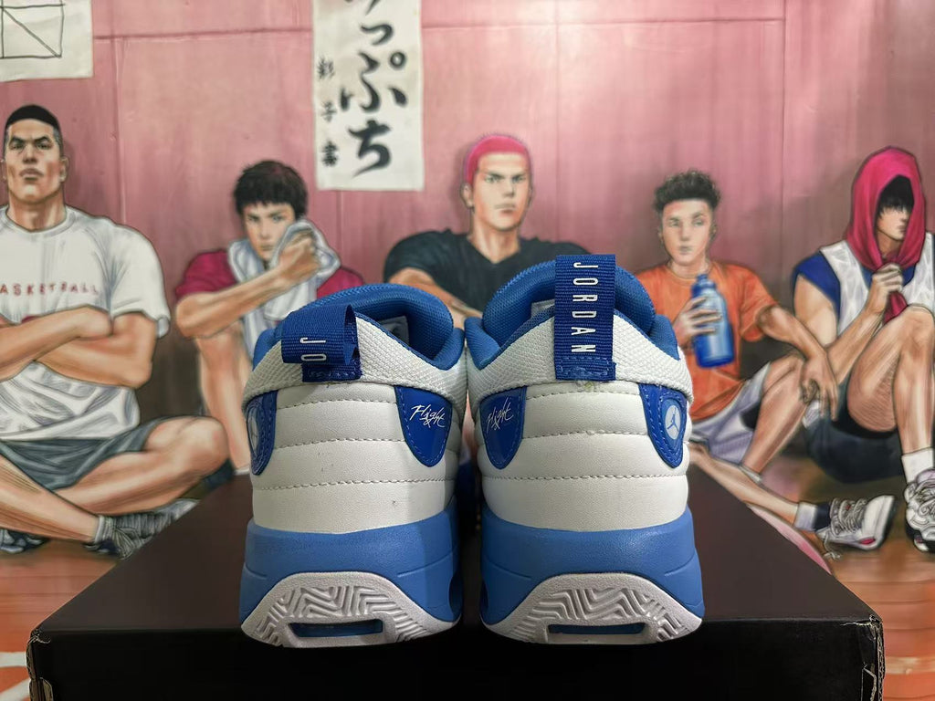 Jordan Basketball Sneakers in White and Blue - product image from the listing.