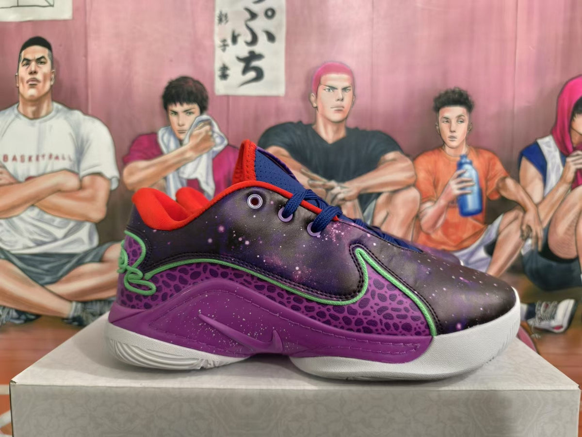 Nike LeBron NXXT Gen Basketball Footwear, Purple Galaxy - product image from the listing.