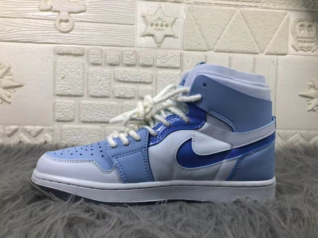 Air Jordan 1 Zoom CMFT High-Top Sneakers Blue White - product image from the listing.