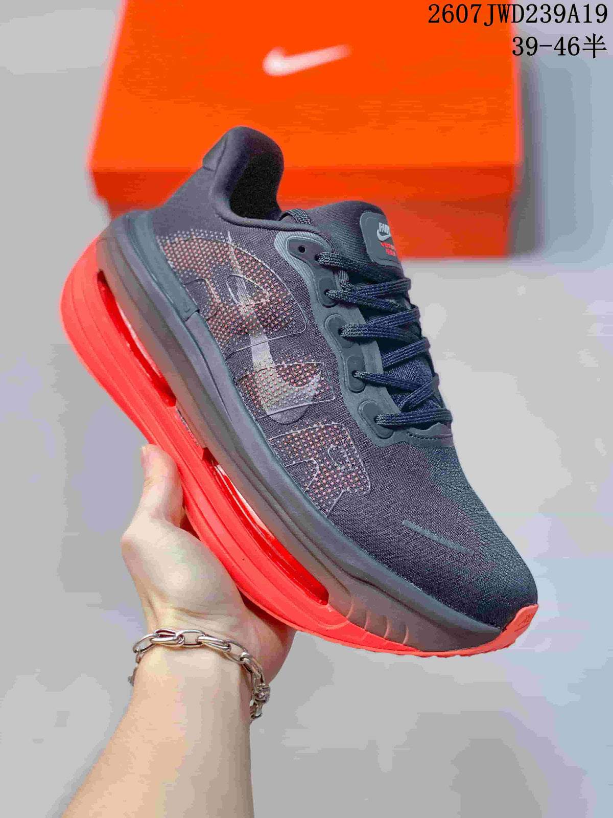 Nike Air Pegasus Premium Sneakers in Black Red 711690RRY - product image from the listing.