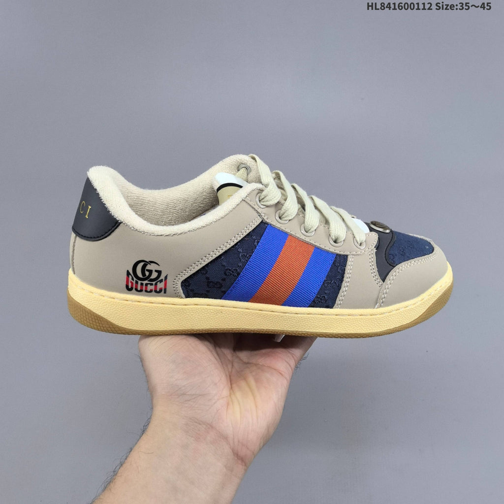 Gucci Screener Distressed Low-Cut Sneakers - product image from the listing.