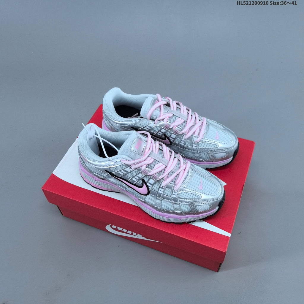 Nike P-6000 Retro Running Sneakers in Cream or in Silver Pink - product image from the listing.