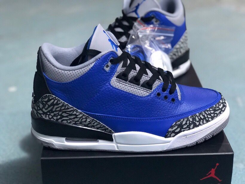 Jordan 3 Retro Sneakers in Royal Blue Grey CT8532-400 - product image from the listing.