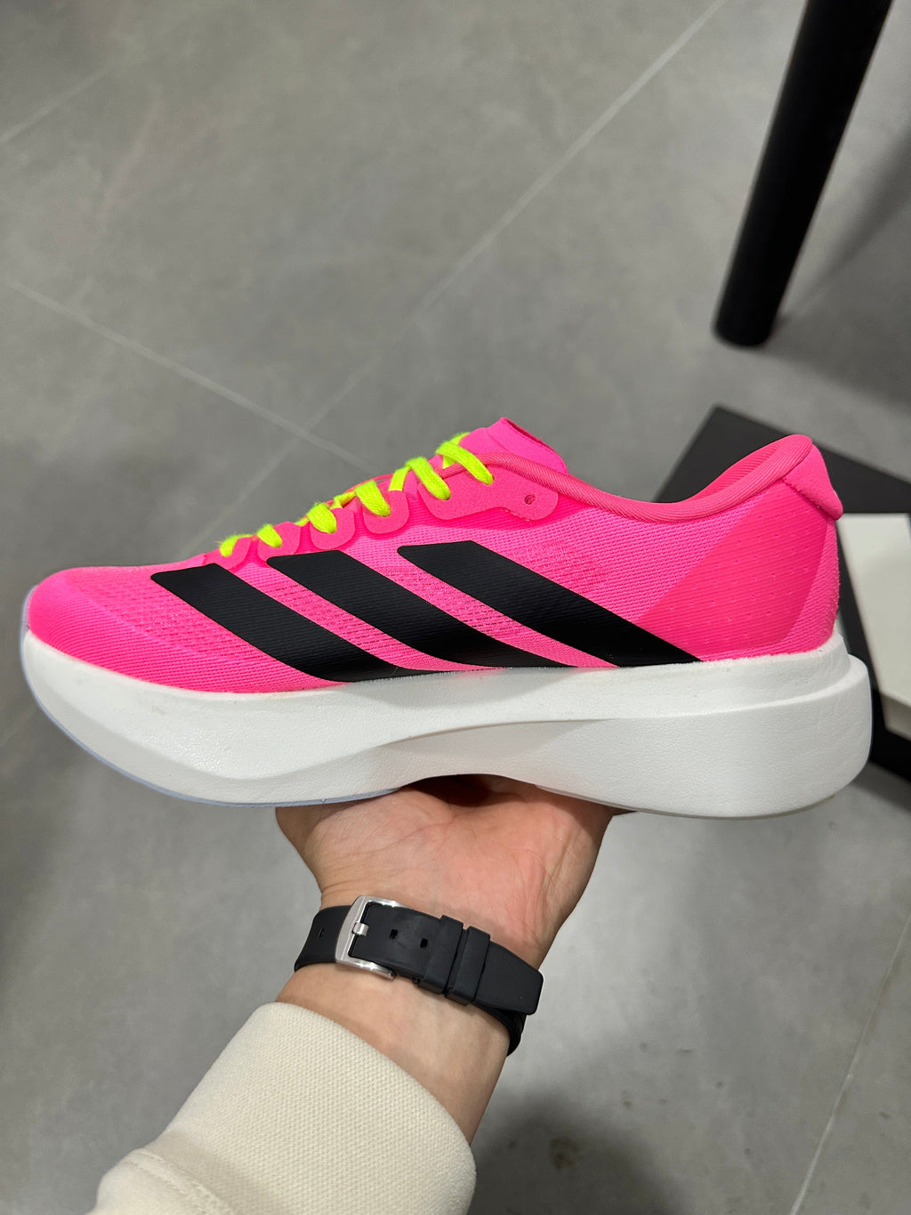 Adidas Adizero Lightstrike Pro Running Shoes in Pink - product image from the listing.