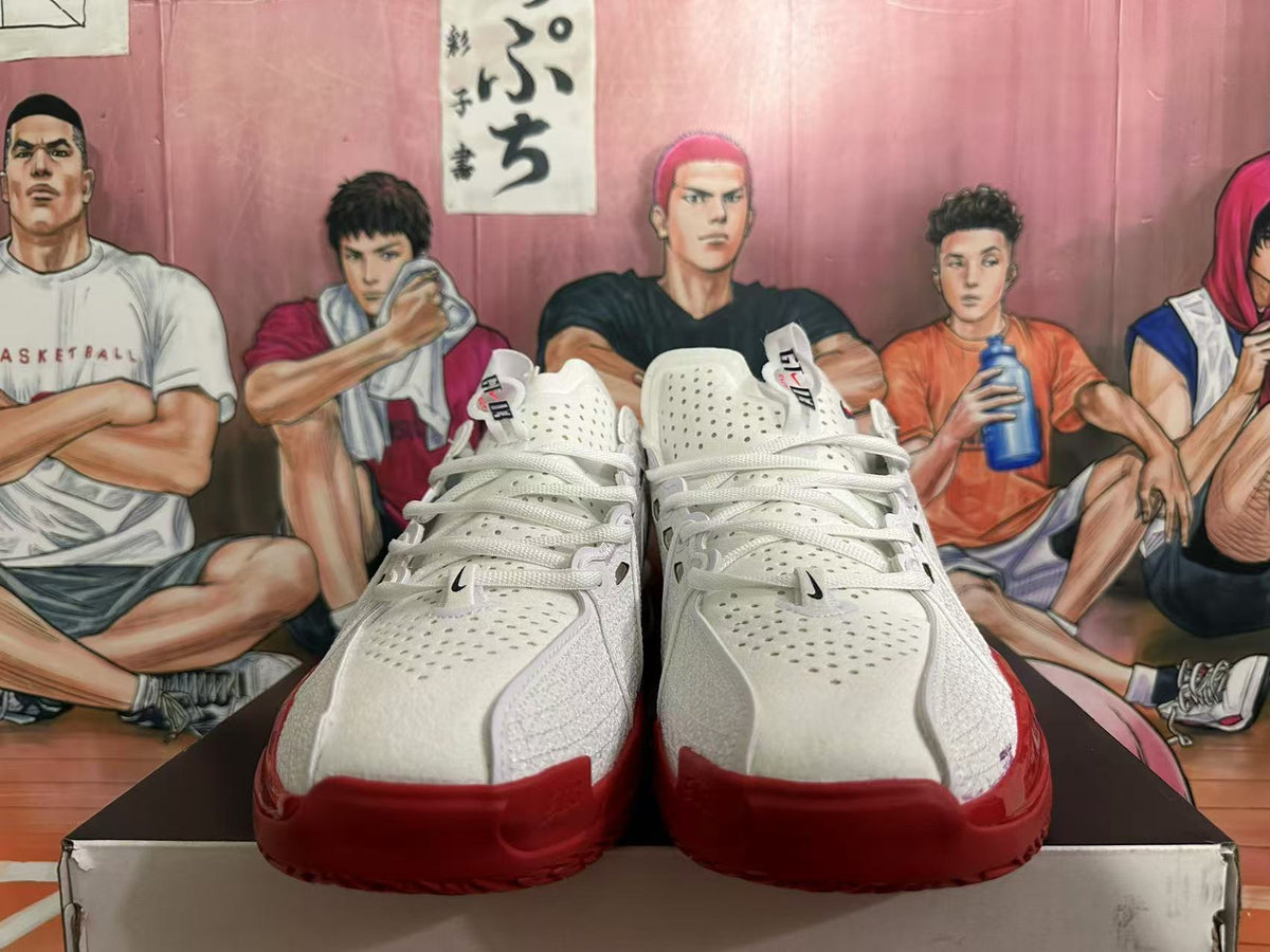 Nike Basketball Sneakers in White Dark Blue Red - product image from the listing.