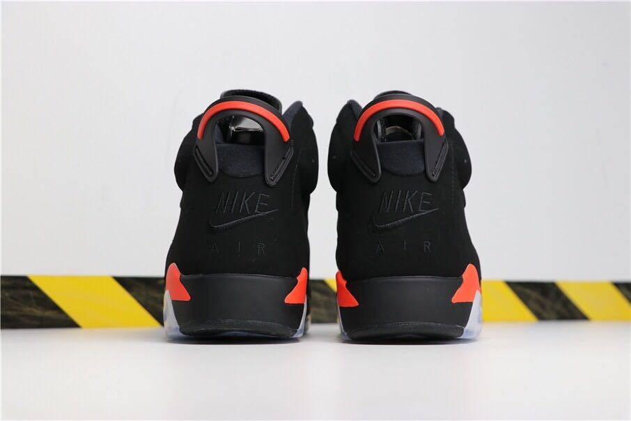 Air Jordan 6 Infrared Black Red High-Top Sneakers - product image from the listing.