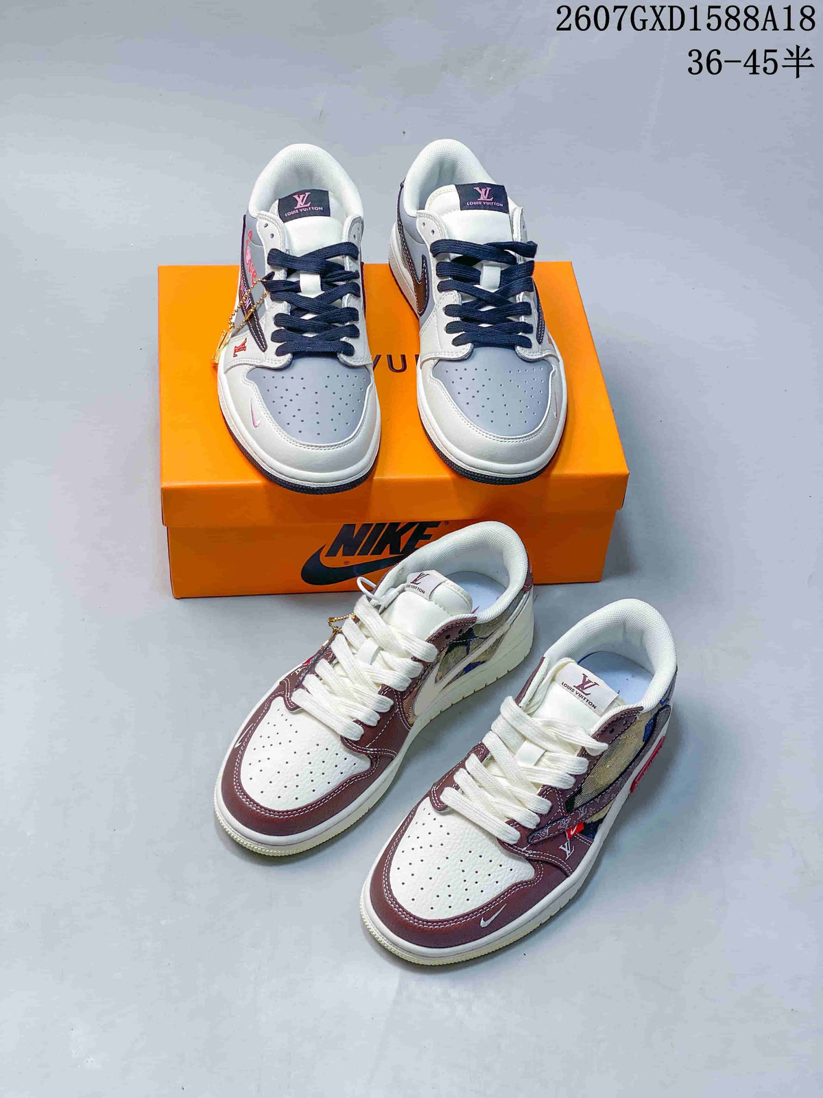 Nike Air Jordan 1 Low OG SP Sneakers Military in Blue and Brown - product image from the listing.