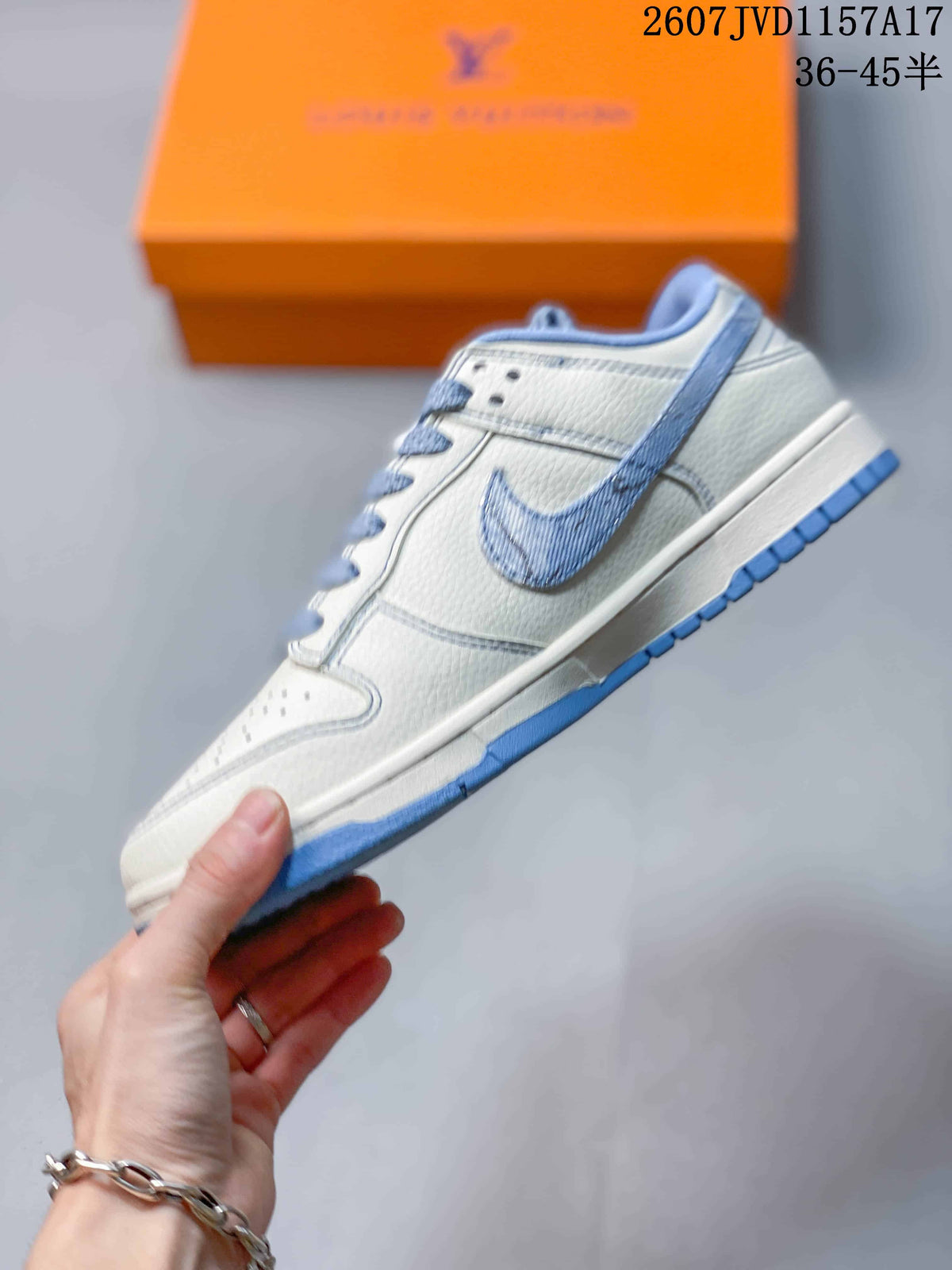 Nike Dunk Low Louis Vuitton Sneakers in Ice Blue Denim 2607JVD1157A17 - product image from the listing.