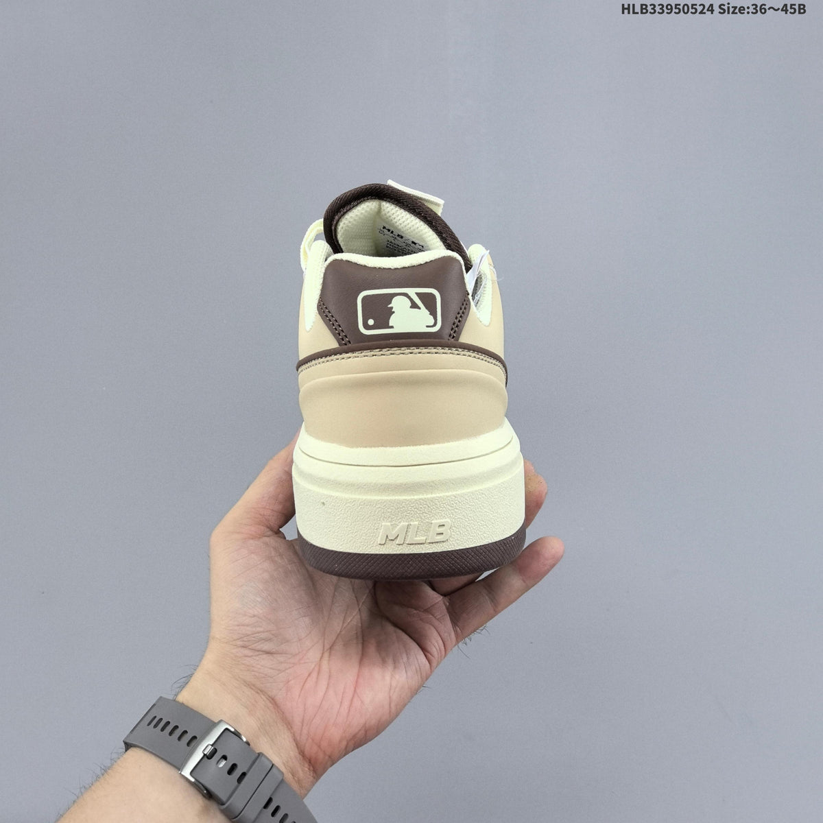 MLB Chunky Liner Low-Top Sneakers, in Beige and Cream - product image from the listing.