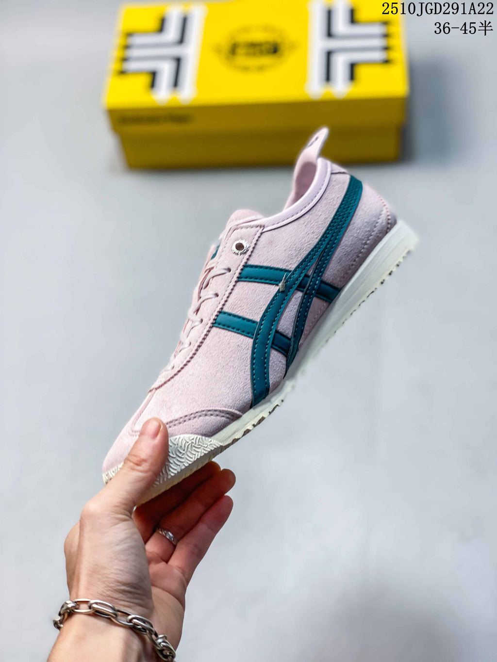 Onitsuka Tiger Trainers Pink Teal Style 2510JGD291A22 - product image from the listing.