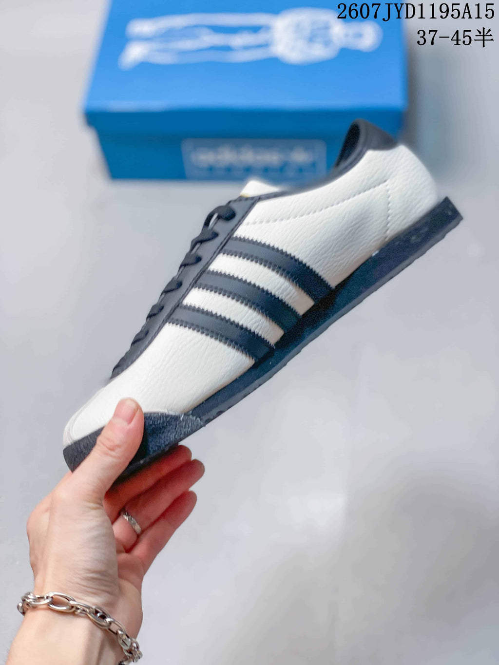 adidas x C.P. Company Italia SPZL Sneakers Off-White in Navy - product image from the listing.