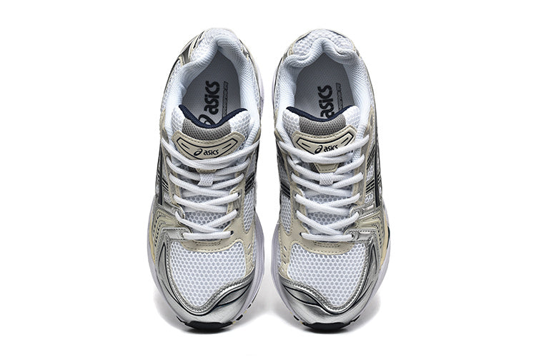 ASICS GEL-Kayano 14 Sneakers in White Silver Black - product image from the listing.