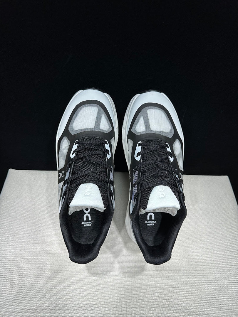 On Cloudtilt Remix Sneakers in White Black - product image from the listing.