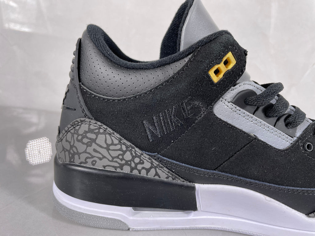 Air Jordan 3 Retro Sneakers in Black and Grey - product image from the listing.