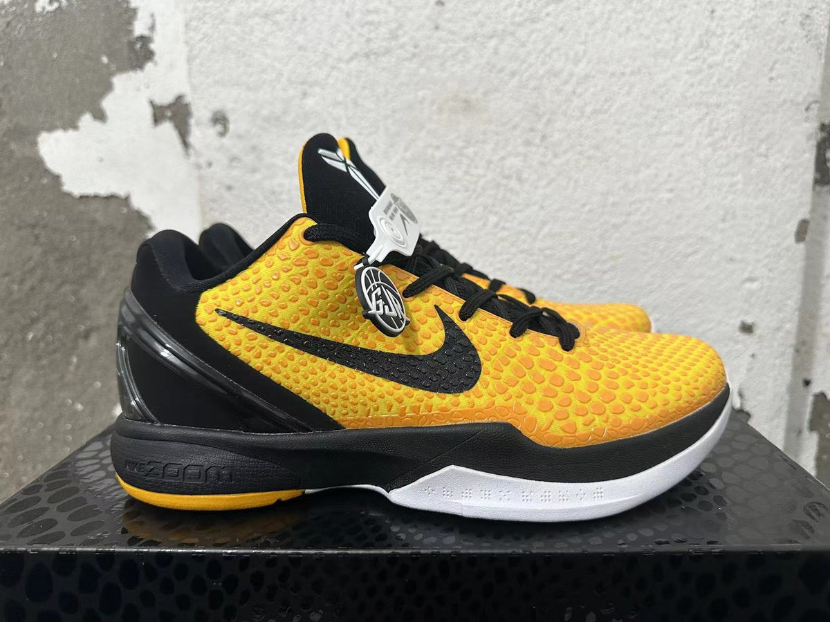 Nike Kobe 6 Protro Basketball Shoes in Yellow Black - product image from the listing.